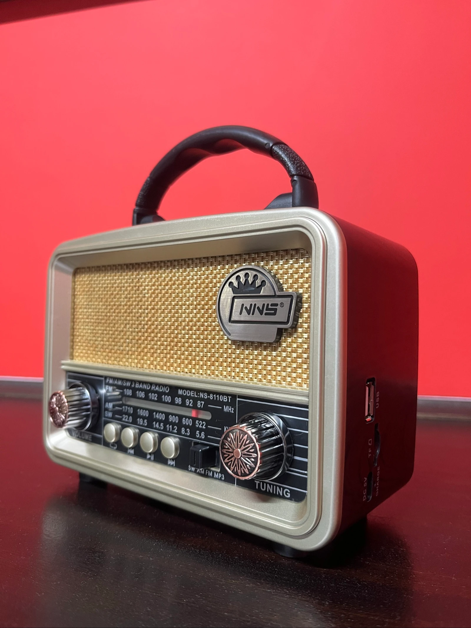 Rádio a pilhas e bateria imitar antigo 